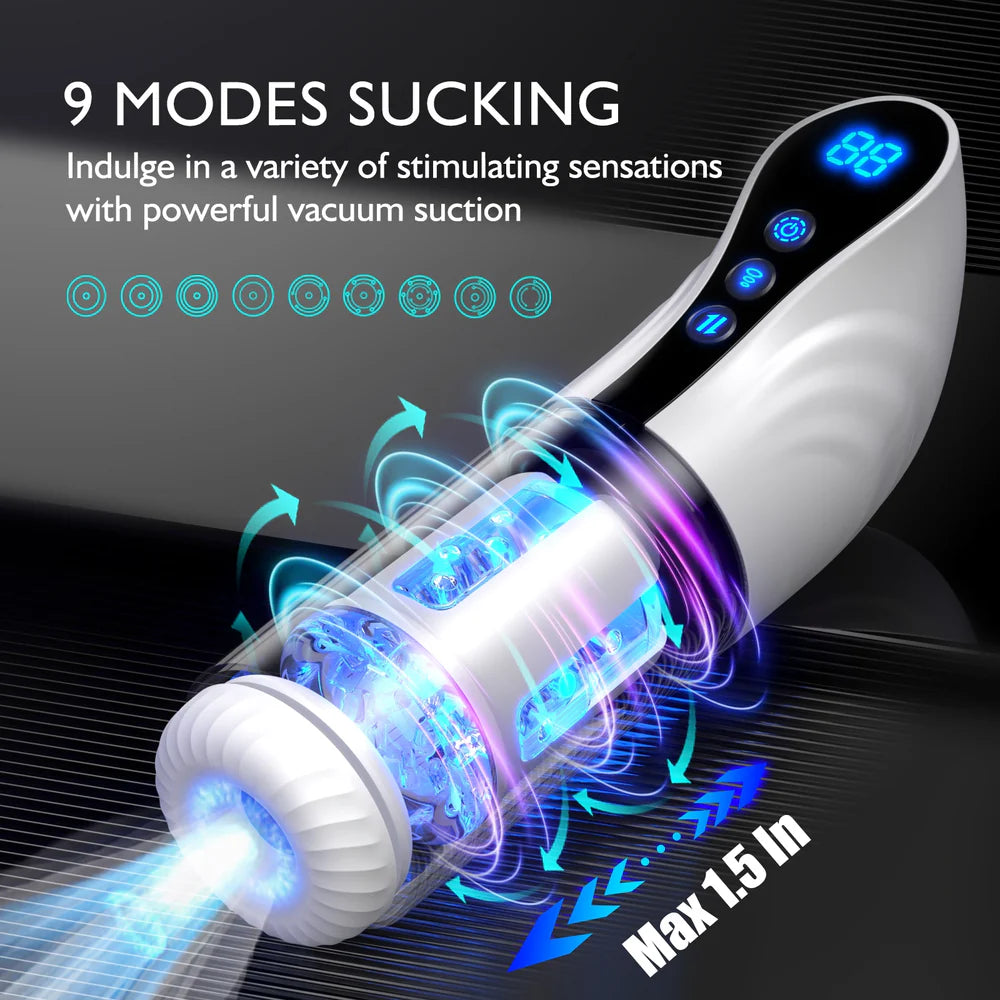Automatic Stroker 9 Sucking Rotating Thrust Deep Insertion Transparent Body