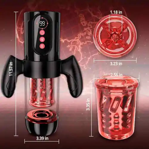 XS5 large Penis Thrusting Masturbator with 9 Thrusting Rotating and Suction Modes for Men