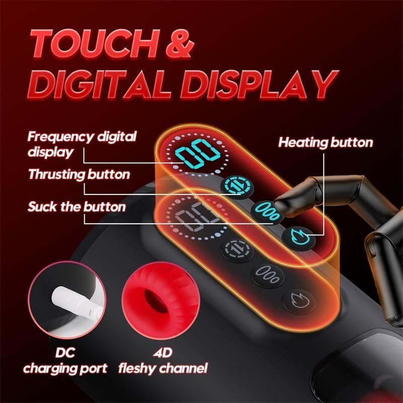 XS6Pro: Heated Masturbator with 9 Thrusting, Sucking, Vibration, Automatic Blowjob Masturbator