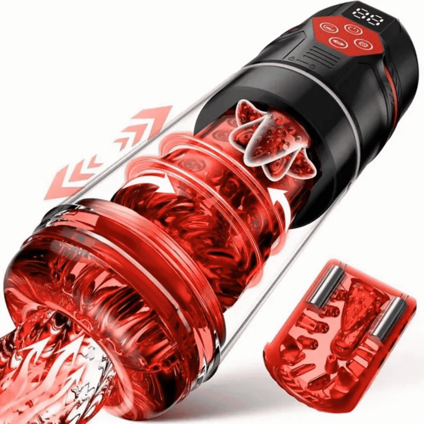 XS8Plus: Automatic Dick Sucker with 12 Suction & 7 Thrusting Modes Best Blowjob Simulator