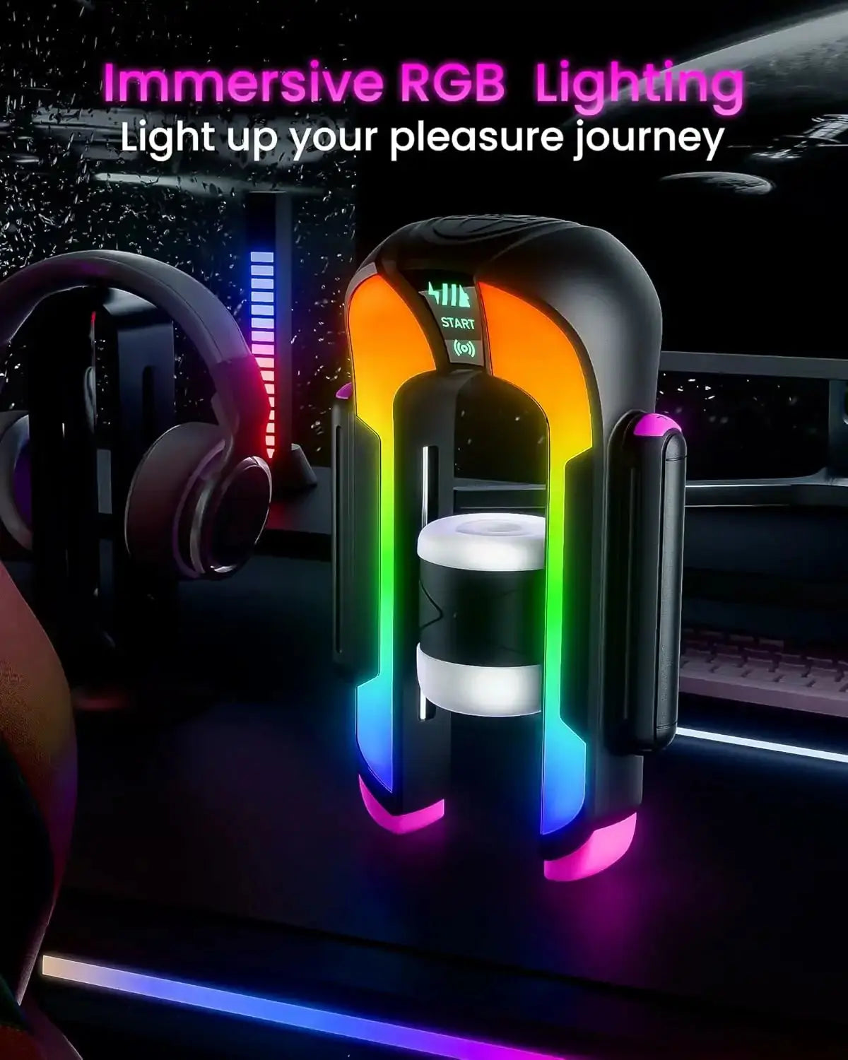 XT17: Adjustable Stroke Male Masturbator with RGB Lighting & APP XT17: Adjustable Stroke Male Masturbator with RGB Lighting & APP