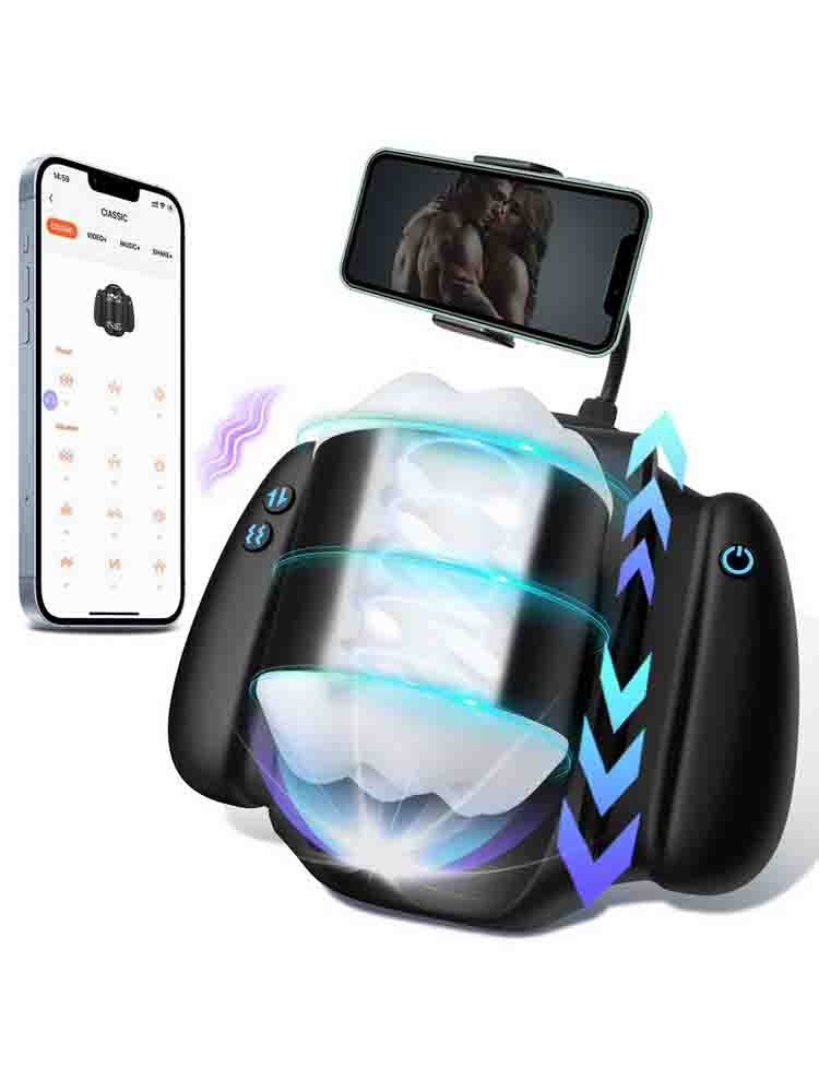 XT19 Mini Male Stroker 9 Vibrating 3 Thrusting with App Control
