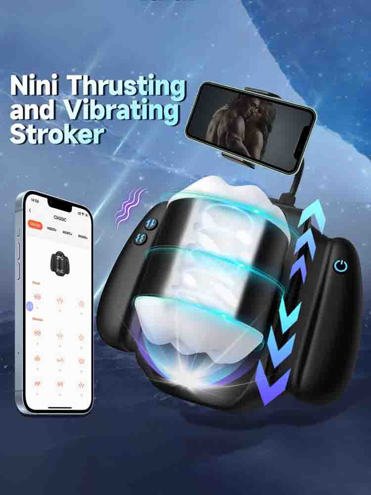 XT19 Mini Male Stroker 9 Vibrating 3 Thrusting with App Control
