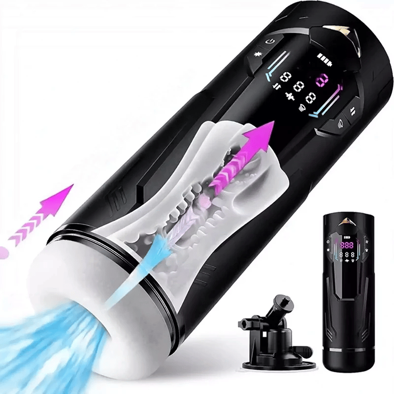 XT4: Smart Electric Masturbator with Hands-Free, Squeeze, Sucking, Piston, Vibration, and App Interaction Features