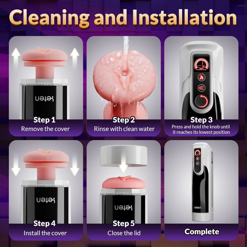 Leten A380 IV Heating Male Masturabtor Up To 370 Strokes/Min 10thrusting & Rockin