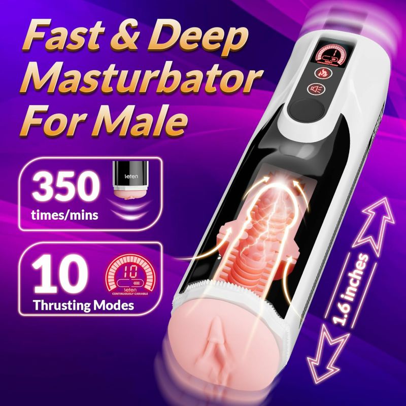 Leten A380 IV Heating Male Masturabtor Up To 370 Strokes/Min 10thrusting & Rockin
