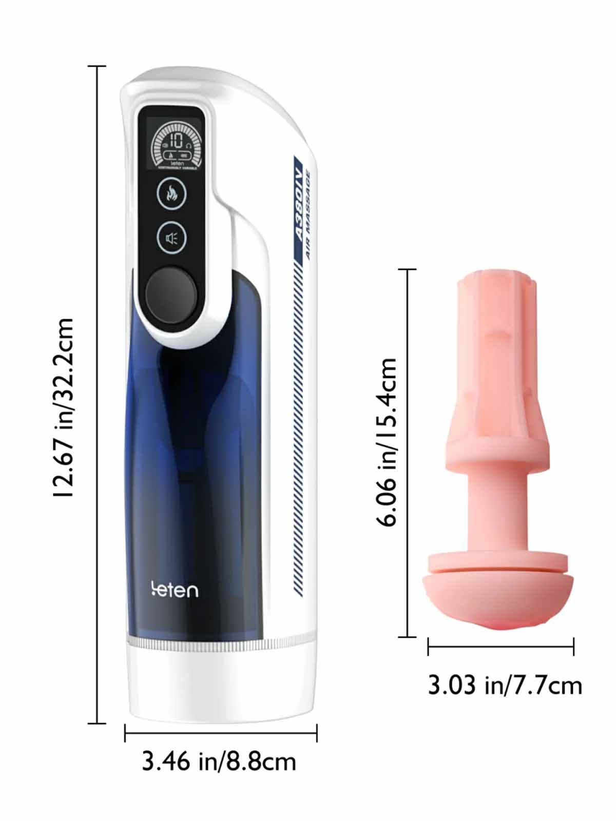 A380 IV Realistic Male Masturbator10 Thrusting & Rocking Heating Voice