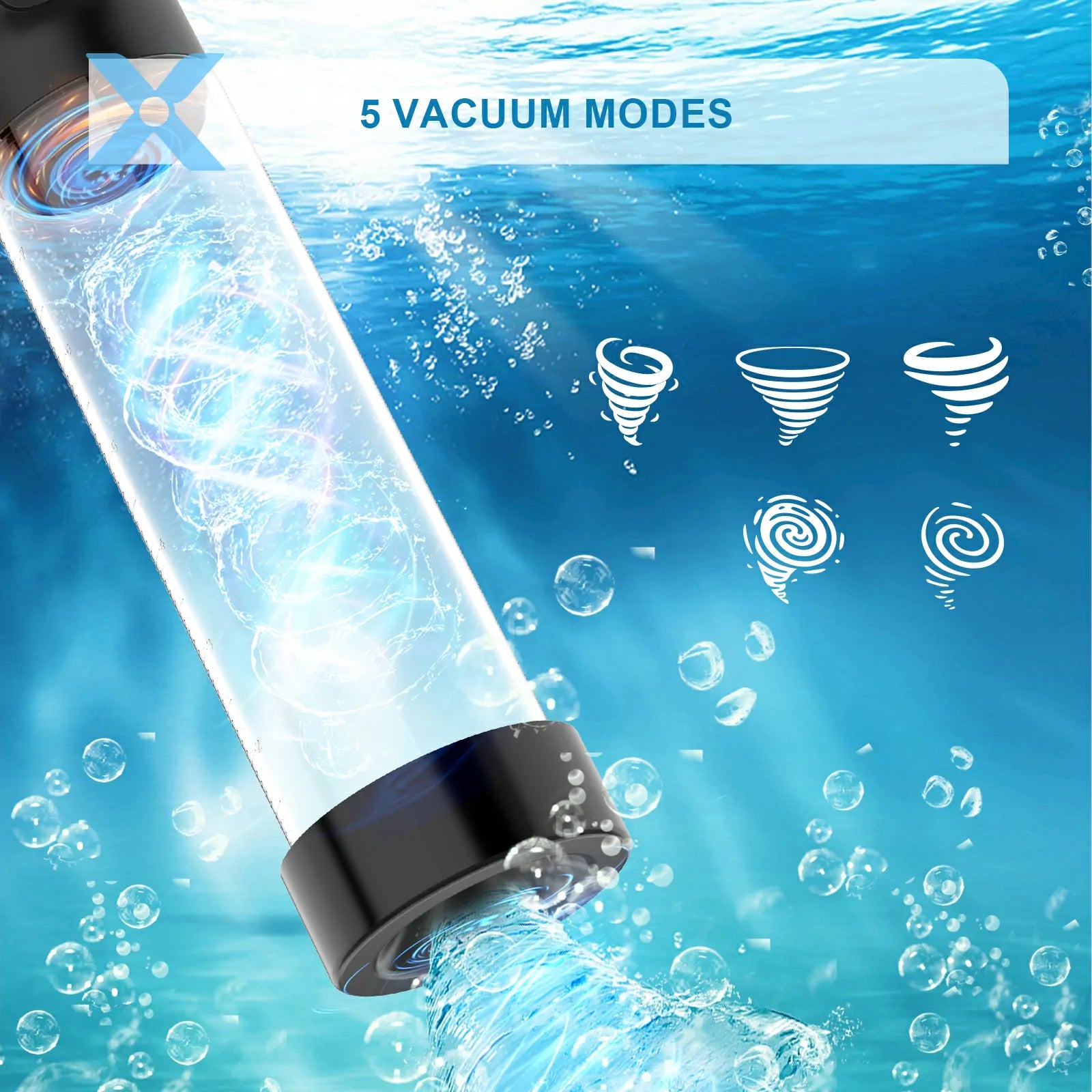 Electric Water Penis Pump Digital Display Easy Use & Clean