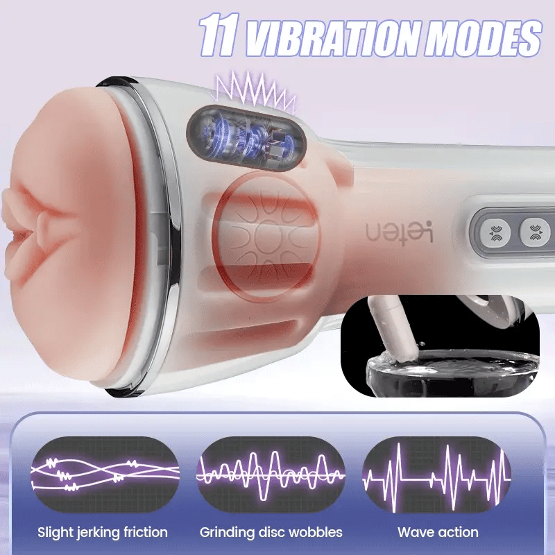 High-End Male Blowjob Machine 3d Realistic Sleeves 10 Vibrating