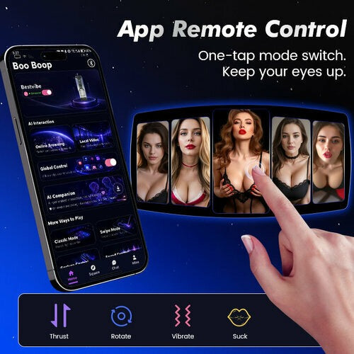 XT20-Plus: Extended-Canal Blowjob Machine with App & Long-Distance Partner Control
