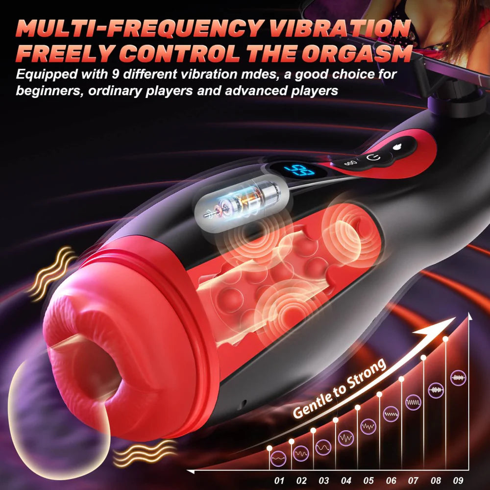 XS1 4 in 1 Sucking Masturbator 9 Sucking & Vibrating For Men