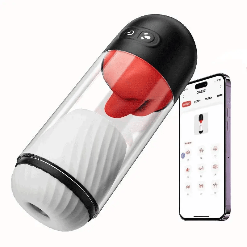XR10 Shower Stroker  APP Controlled 9 Vibration Rotating & Licking