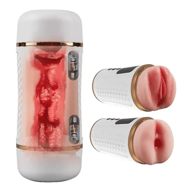 XV12: Through-Hole Gay Masturbator with 10 Vibration Modes and IPX7 Waterproofing