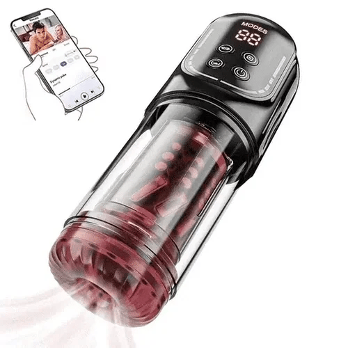 XR4:Blowjob Toy APP Waterproof Automatic Shower Stroker  7 Thrusting & Rotating Vibrating