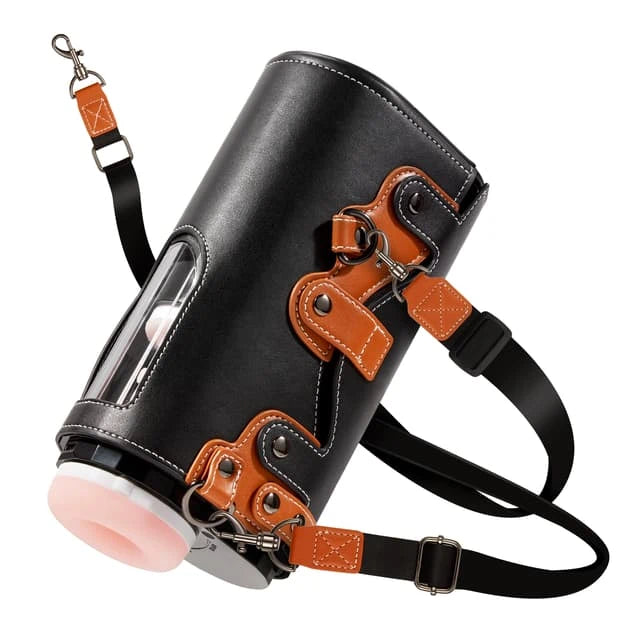 XT2-Pro: Wearable Hands-Free Thrusting Stroker with Leather Harness & 10 Modes