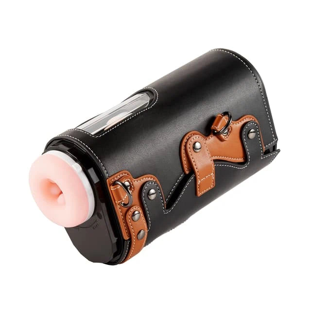 XT2-Pro: Wearable Hands-Free Thrusting Stroker with Leather Harness & 10 Modes