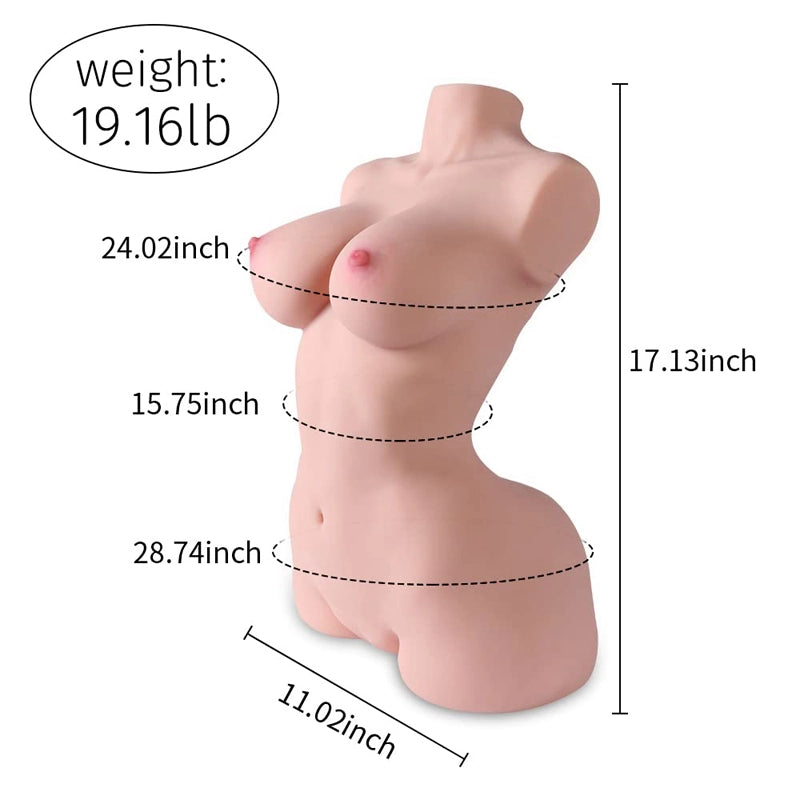 Hermosa-19.16LB 3 In 1 Best Torso Sex Toy