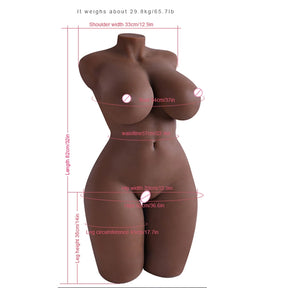 Nonna-65.7LB Lifelike Female Black Sex Torso