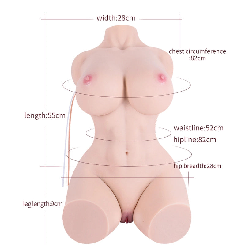 Tina-39.7 LB Vibrating & Sucking Lifelike Sex Torso Toy