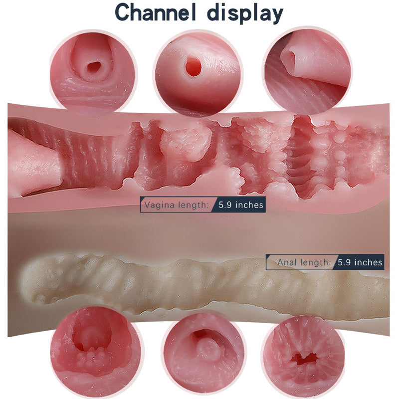 Blanche-50.7lb Full Silicone Sex Torso ,6.3” Vagina Depth 100% Waterproof